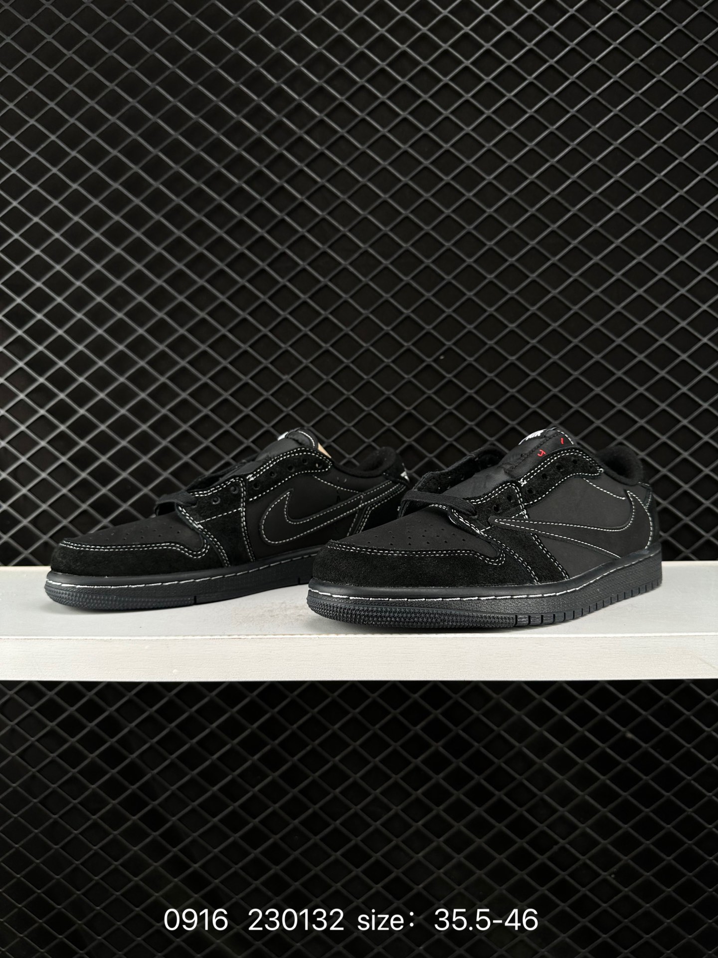 fragment design x Travis Scott x Nike Air Jordan 1 Low OG SP”Black/Green Toe“